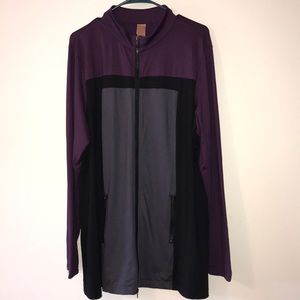 LEL color block, zippered pockets athletic jacket